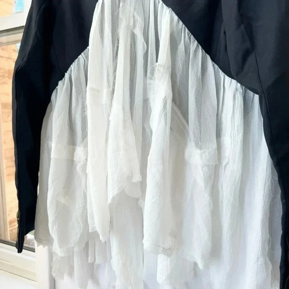 NWT Free People Ballet School Blazer Jacket Ruffle Embroidered Collared Medium - Picture 13 of 15